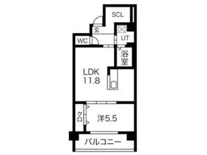 あおなみ線 港北駅 徒歩48分 3階建 築9年(1LDK/1階)の間取り写真