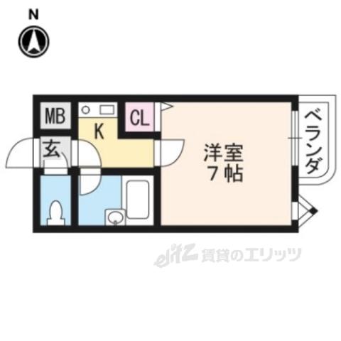 ショーミエール安朱(1K/3階)の間取り写真