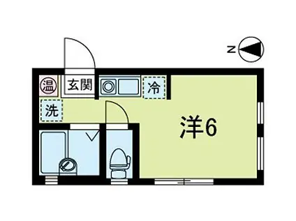 ヴィラ杉並(1K/1階)の間取り写真