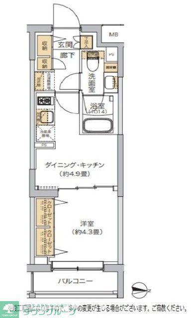 リビオメゾン湯島(1DK/1階)の間取り写真