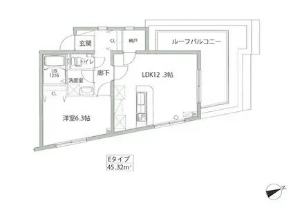 ルーデンス練馬高野台マキシヴ(1LDK/5階)の間取り写真