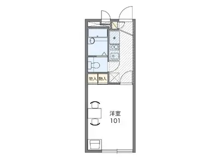 レオパレス守谷中央(1K/2階)の間取り写真