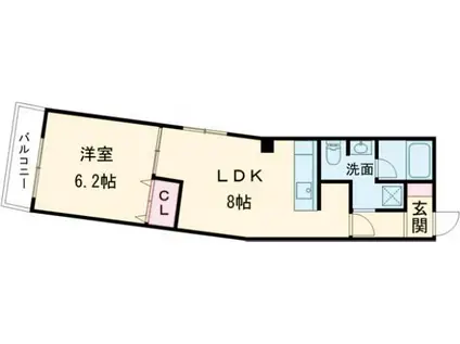 AMBELLIR(1LDK/5階)の間取り写真