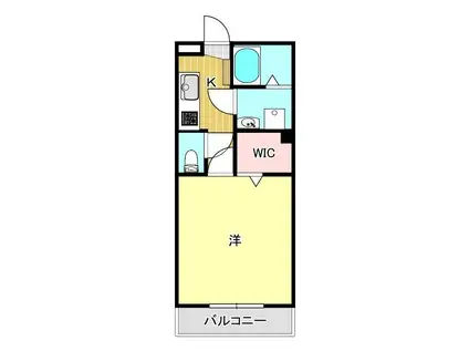 エクラ2(1K/3階)の間取り写真