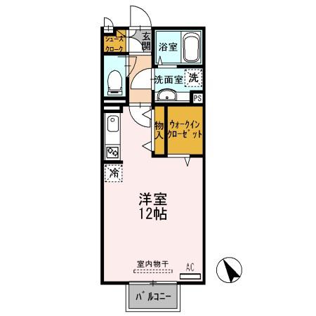 ソフィアルーチェ(ワンルーム/2階)の間取り写真
