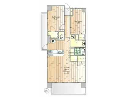 ザ・パークハウス練馬美術の森(2LDK/6階)の間取り写真