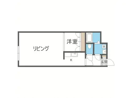 E-ONE イーワン(1LDK/2階)の間取り写真