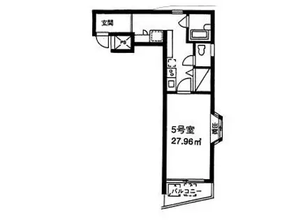 三田NTレジデンス(1K/2階)の間取り写真