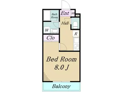 ザ・パーククロス大山(1K/1階)の間取り写真