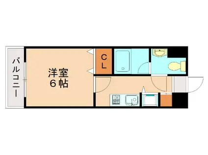 ダイナコートエスタディオ博多(1K/7階)の間取り写真