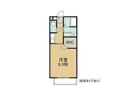 アルベール C棟(1K/2階)の間取り写真