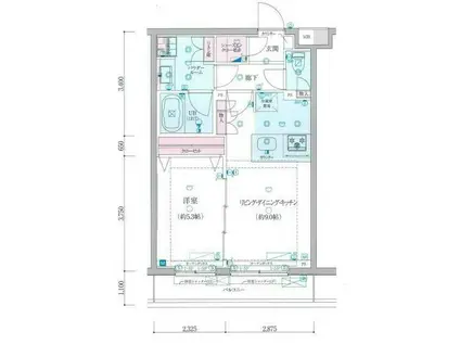GENOVIA墨田八広SKYGARDEN(1LDK/3階)の間取り写真