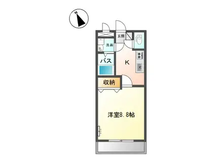 ANGE.K(1K/1階)の間取り写真