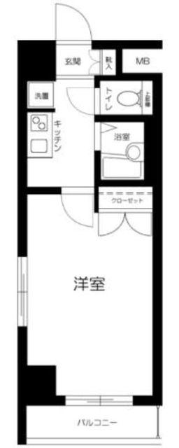 OLIO東神田(1K/9階)の間取り写真