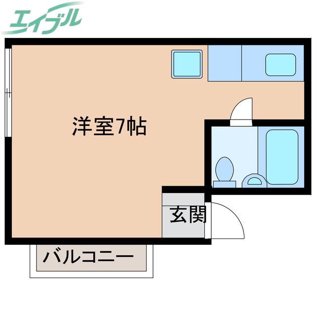林ビル(ワンルーム/3階)の間取り写真