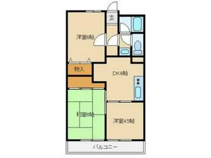 ヴァンベール(3DK/3階)の間取り写真