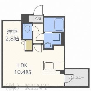 シャイニングドリーム山の手(1LDK/2階)の間取り写真