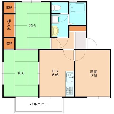 アサヒハイツ(3DK/2階)の間取り写真
