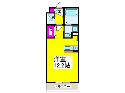 フィアスコート北助松II(ワンルーム/3階)の間取り写真