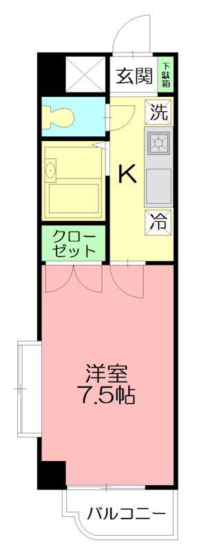 サニープラザ(1K/3階)の間取り写真