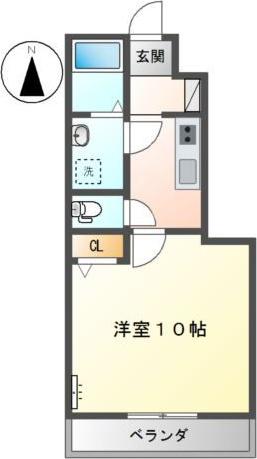 フェリックス(1K/1階)の間取り写真