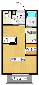 エストリオンII(1K/1階)の間取り写真