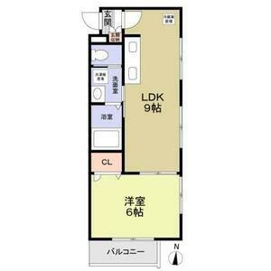 AKピオニー(1LDK/2階)の間取り写真