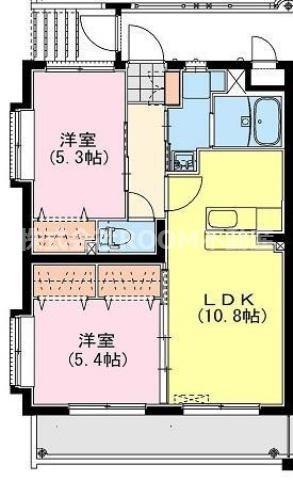 NEVER LAND(2LDK/1階)の間取り写真