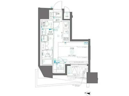 ZOOM大島(ワンルーム/5階)の間取り写真