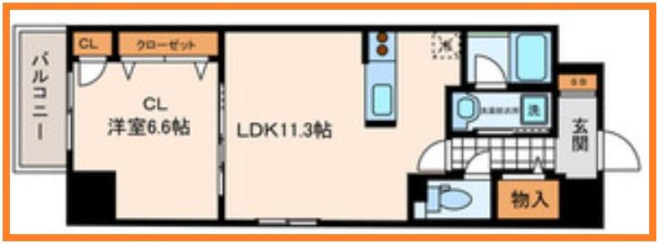 BRIGHT STAGE(1LDK/6階)の間取り写真