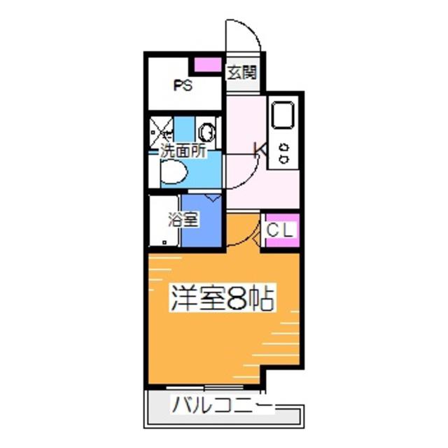 ラシーヌ宿院(1K/12階)の間取り写真