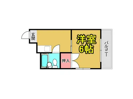 東洋プラザ都島中通(1K/7階)の間取り写真