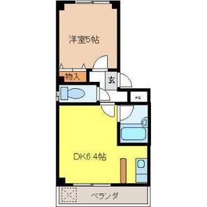 カーサ・ソフィアIII(1DK/1階)の間取り写真