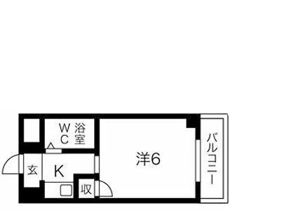 アクシス東加古川(1K/2階)の間取り写真
