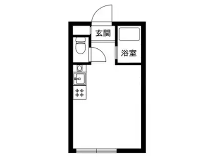 共学国際交流会館 長崎寮(ワンルーム/1階)の間取り写真