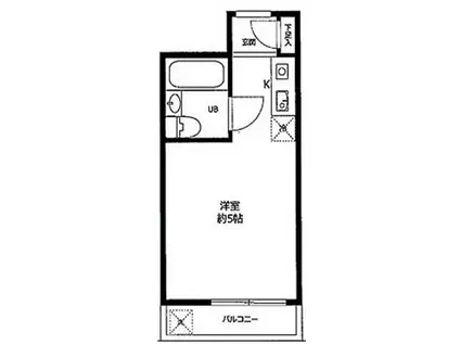 シティコア上野毛(ワンルーム/4階)の間取り写真