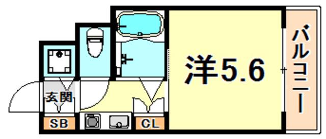 パインテール御影(1K/2階)の間取り写真