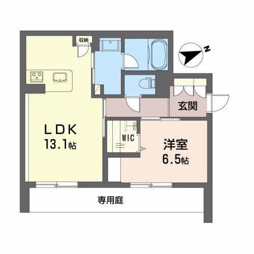 シャーメゾンROOX(1LDK/1階)の間取り写真