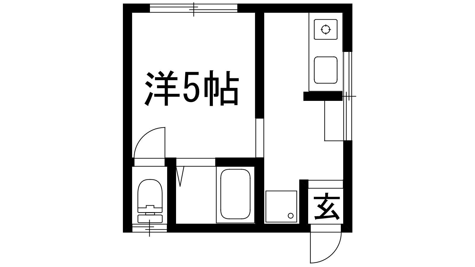 加茂2丁目ハウス(1K/2階)の間取り写真