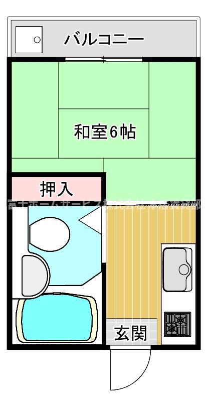 セントポリス山坂(1K/4階)の間取り写真