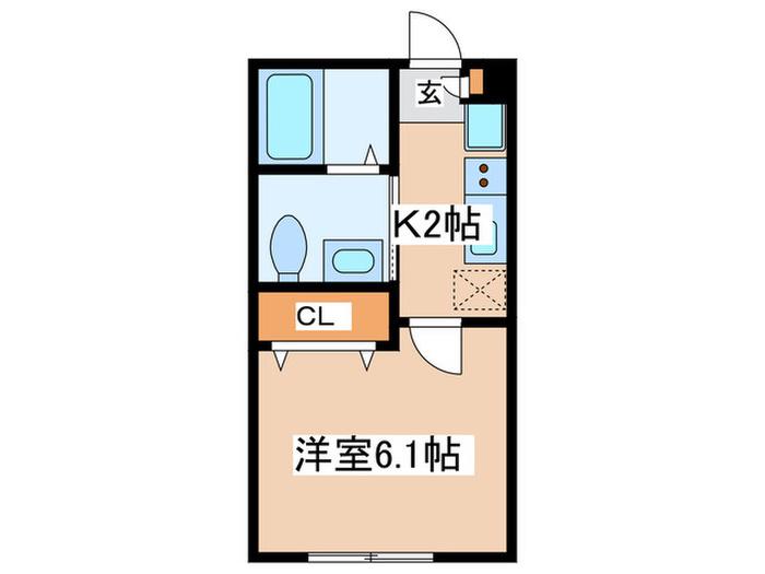 エクリューズ稲田堤(1K/3階)の間取り写真