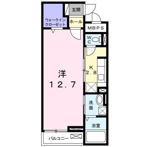サザン ガーデン(1K/1階)の間取り写真