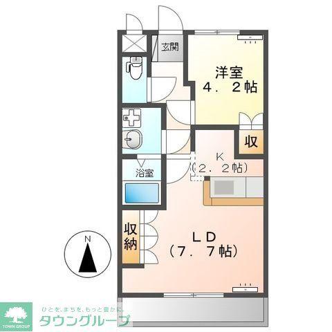 アシューレ(1LDK/2階)の間取り写真