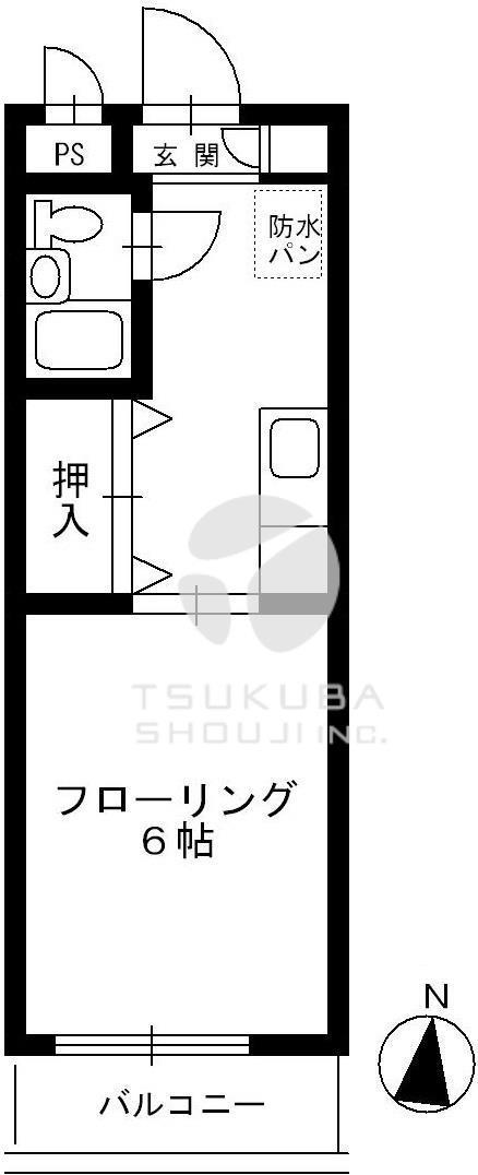 ハイム長島(1K/1階)の間取り写真