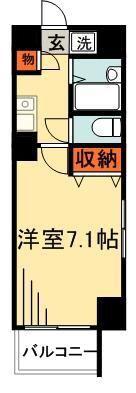 S-FORT本八幡MAIRIE(1K/6階)の間取り写真