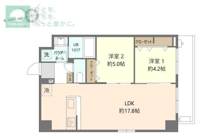 コンフォルト葛西(2LDK/3階)の間取り写真