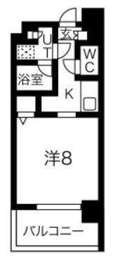 GRAN PASEO門前仲町II(1K/10階)の間取り写真