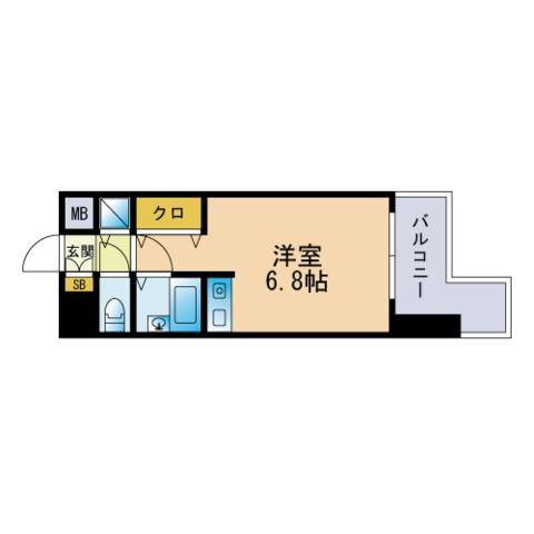 アルテハイム博多(ワンルーム/7階)の間取り写真