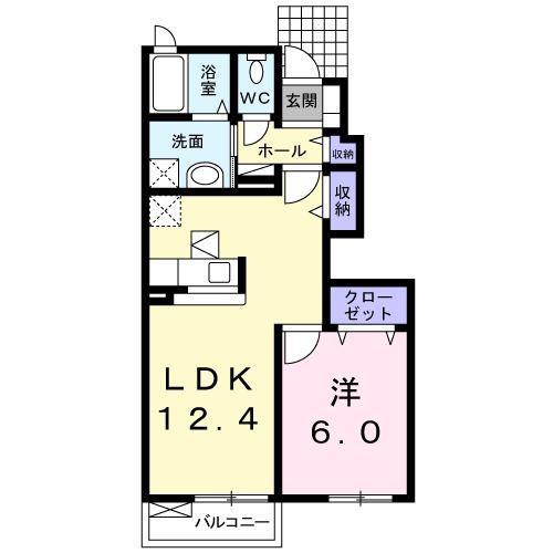 メゾン・サンリット(1LDK/1階)の間取り写真