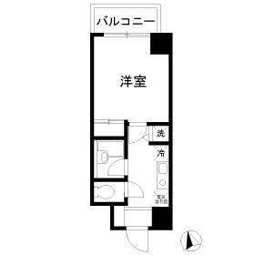 URBAN LINK蒲田(1K/4階)の間取り写真
